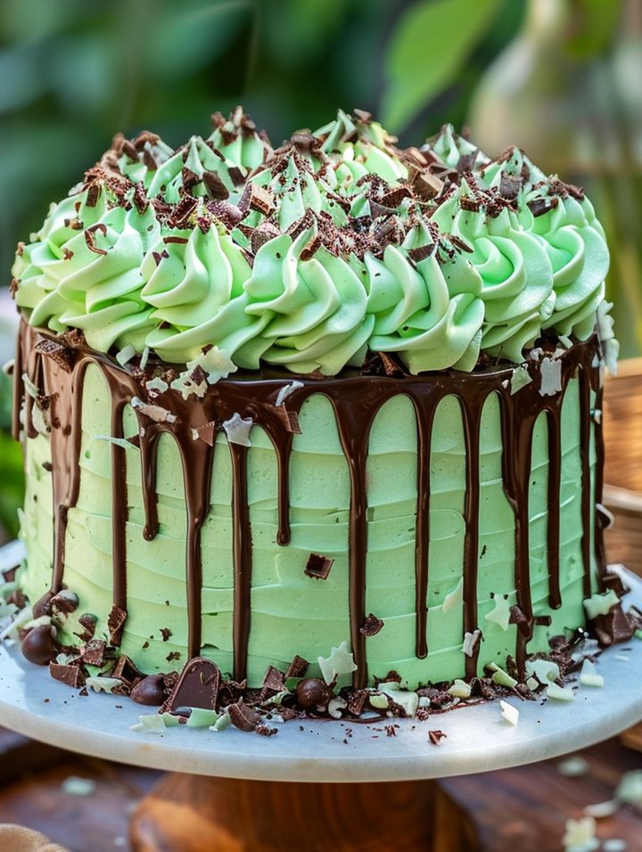 Indulge in the ultimate fusion of flavors with this Mint Chocolate Fudge Cheesecake Cake. A creamy cheesecake layer is sandwiched between moist chocolate cake and topped with a refreshing mint buttercream and rich chocolate ganache. Perfect for any special occasion or just a sweet treat, this cake is sure to impress!