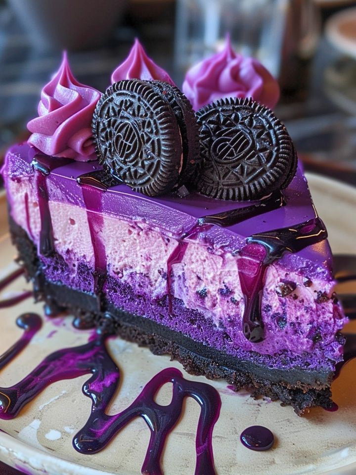 Purple Velvet Oreo Cheesecake