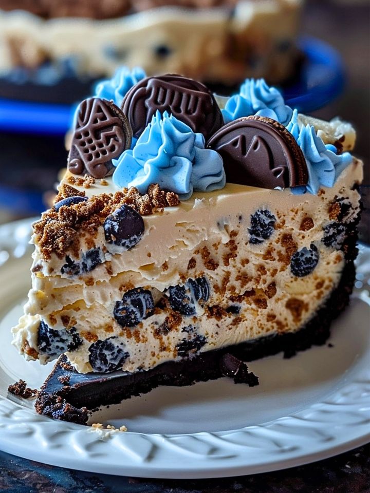 Cookie Monster Cheesecake